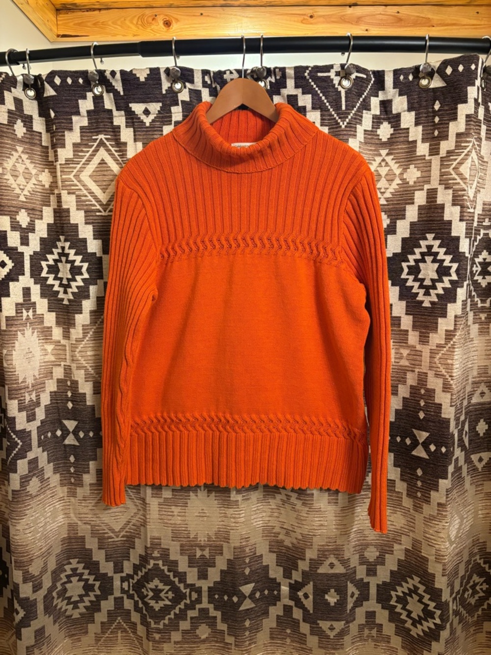 Coldwater Creek Orange Sweater Size Large, 100% Cotton